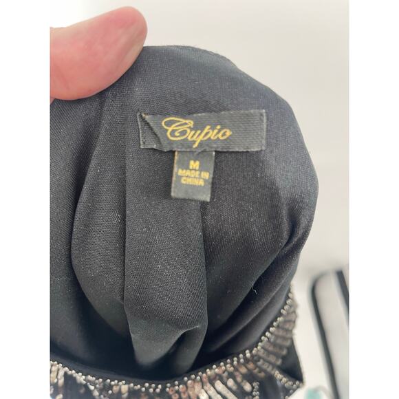 Cupio Fully Beaded‎ Dress Silver Y2K Size 10 Formal Party 20s 30s Old Hollywood - Picture 2 of 5